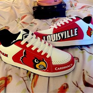 Louisville Cardinals custom sneakers - size men’s 4 , never worn